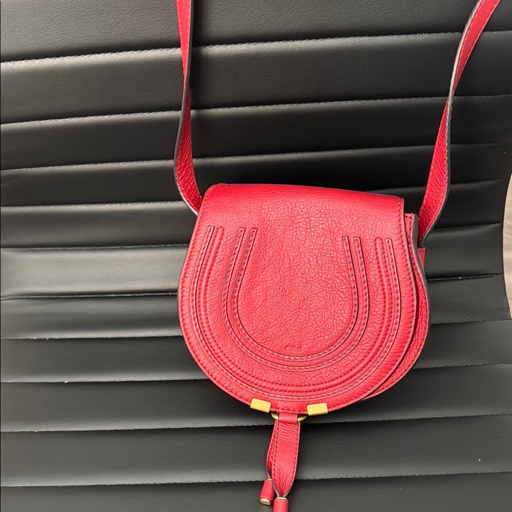 Excellent condition authentic Red Leather Crossbody Bag